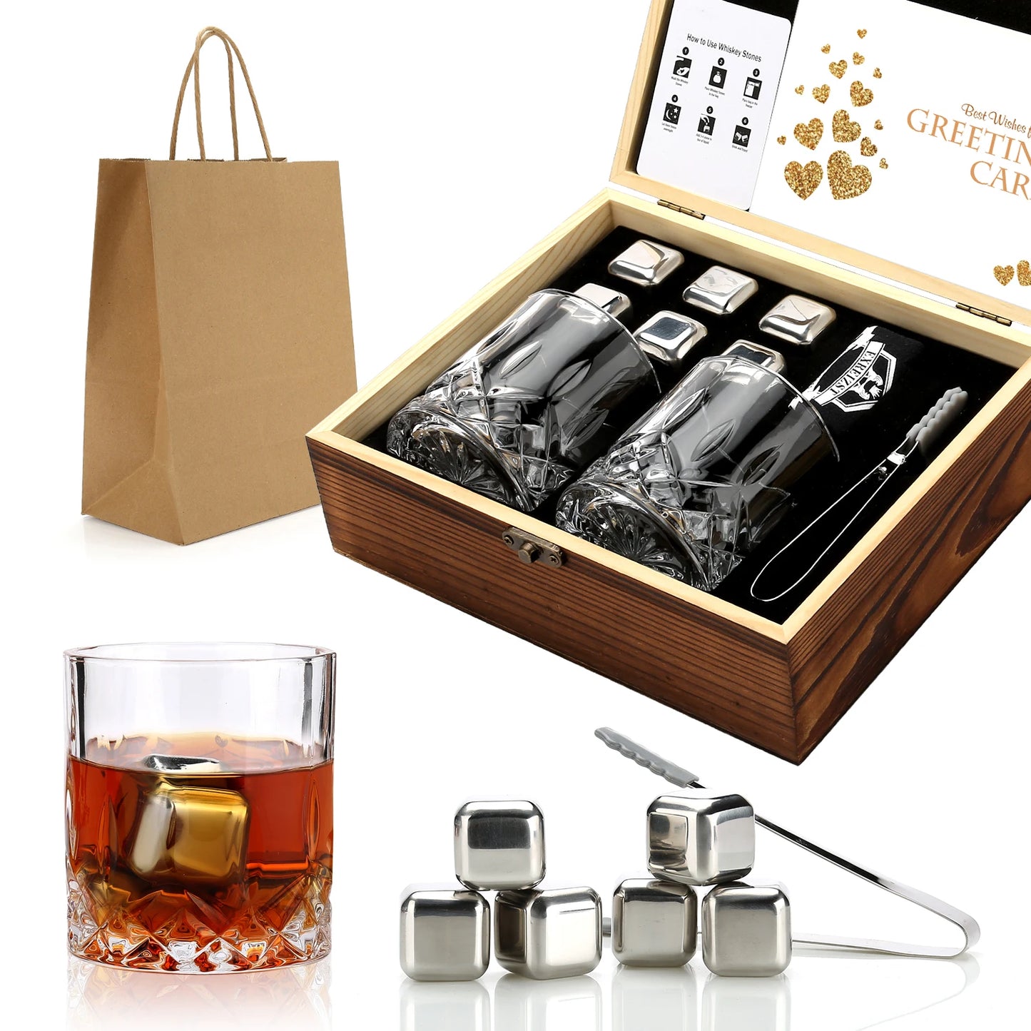 Whiskey Stones and Glasses
