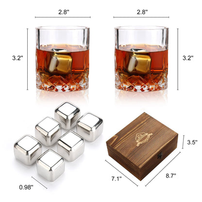 Whiskey Stones and Glasses